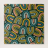 Regenbogen in geometrische stijl,  patroon. legpuzzel (Verticaal)