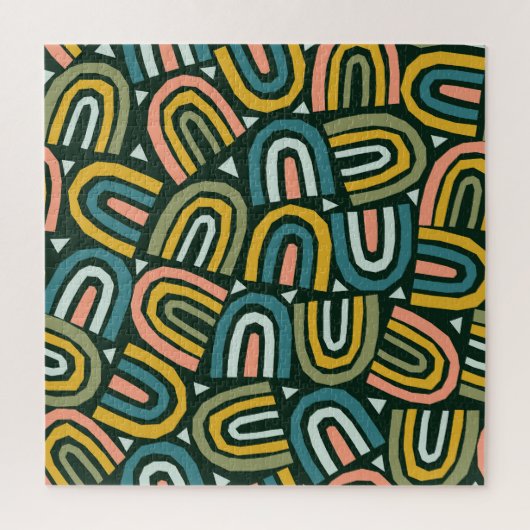 Regenbogen in geometrische stijl, patroon. legpuzzel (Verticaal)