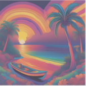 Regenbogen in het Caribisch gebied Sticker (Voorkant)