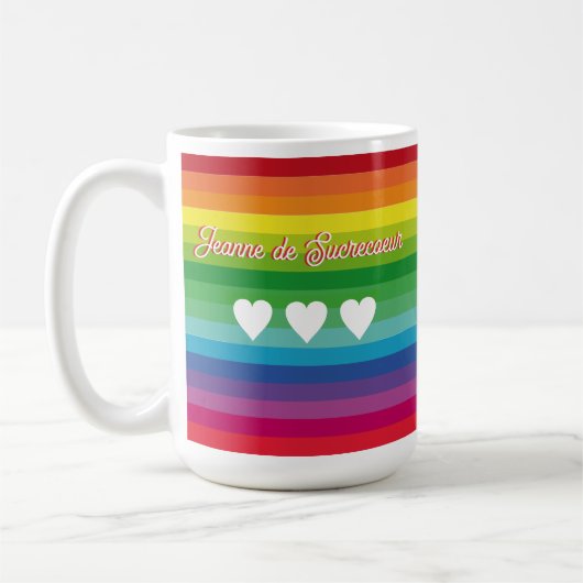  Regenbogen Jeanne de Sucrecoeur Koffiemok (Links)