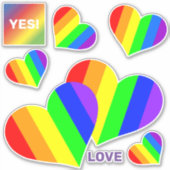 Regenbogen Kontur Aufkleber Sticker (Voorkant)