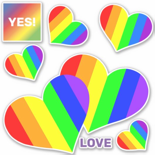 Regenbogen Kontur Aufkleber Sticker (Voorkant)