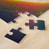 Regenbogen Licht Schijnen Van Wolken In Sterrenhem Legpuzzel (Zijkant)