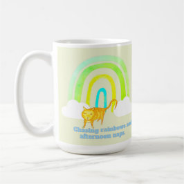 Regenbogen najagen en dutjes Schattige rode kat Koffiemok