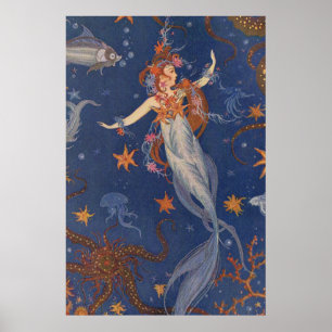 Regenbogen najagen Zwemmen met Meerminnen, Eenhori Poster