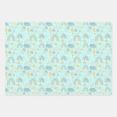 regenbogen nieuw baby shower inpakken inpakpapier vel (Voorkant 2)