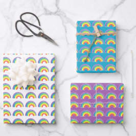 Regenbogen op knutselen en decoupage inpakpapier vel