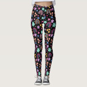 Regenbogen op zwart leggings (Voorkant)
