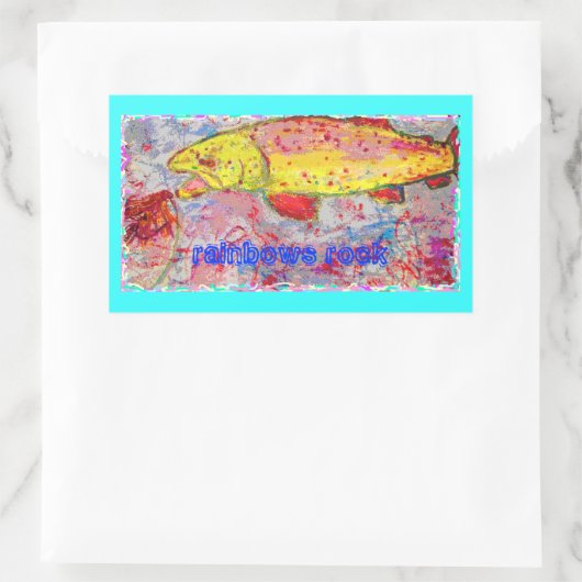 regenbogen rechthoekige sticker (Tas)