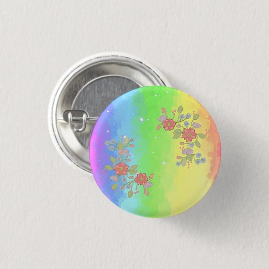 Regenbogen Ronde Button 3,2 Cm (Voorkant /achterkant)