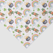 Regenbogen Shamrocks Leprechauns St. Patrick's Day Tissuepapier (Detail)