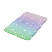 Regenbogen Sterne Pastell Farbverlauf Unicorn NO3y Badmat (Gekanteld)