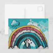 Regenbogen verschijnen alleen na regen briefkaart (Voorkant / Achterkant)