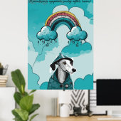 Regenbogen verschijnen alleen na regen poster (Thuiskantoor)