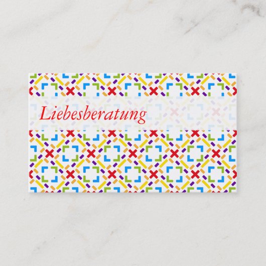 Regenbogen Visitenkarten Visitekaartje (Voorkant)