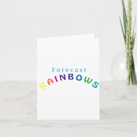 Regenbogen voorspellen bedankkaart (Voorkant)