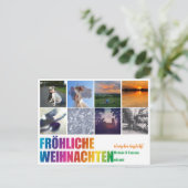Regenbogen Weihnachtspostkarte  Postkarte Briefkaart (Staand voorkant)