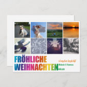 Regenbogen Weihnachtspostkarte  Postkarte Briefkaart (Voorkant / Achterkant)