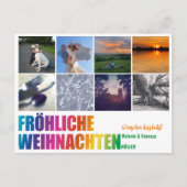 Regenbogen Weihnachtspostkarte  Postkarte Briefkaart (Voorkant)