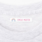 Regenbogen weiß - 96 schmale Kinder Etiketten Labels (Aangebracht)