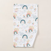 Regenbogen, zonneschijn, wolken en harten bad handdoek (Handdoek)