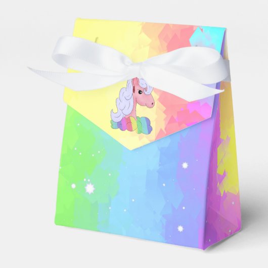 regenbogeneinhorn Geschenkschachtel Bedankdoosjes (Voorkant Zijde)