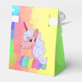 regenbogeneinhorn Geschenkschachtel Bedankdoosjes (Achterkant)