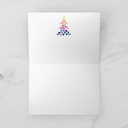 Regenbogenfarben Fröhliche Weihnachten  Kaart (Binnen)