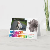 Regenbogenfarben Fröhliche Weihnachten  Kaart (Voorkant)