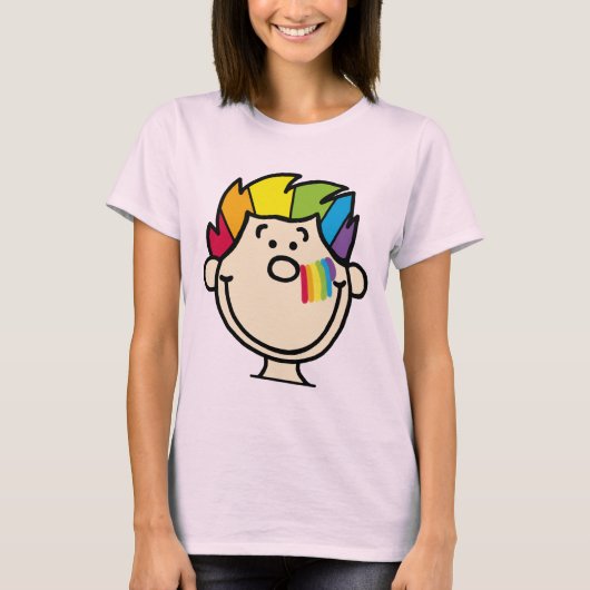 Regenbogengesicht T-shirt (Voorkant)