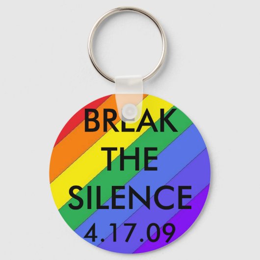 regenboog2, BREAKTHESILENCE, 4.17.09 Sleutelhanger (Voorkant)