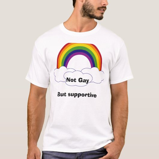 Regenboog2, niet Gaybut supporter T-shirt (Voorkant)