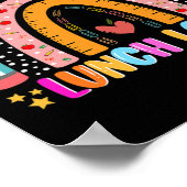 Regenboog 100 Dagen van School Lunch Lady Lover 10 Poster (Hoek)