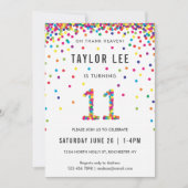 Regenboog 11 jaar oude verjaardag, 11e verjaardag kaart (Voorkant)