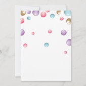 Regenboog 11e Verjaardagsfeestje, Roze Ballon Meis Kaart (Achterkant)