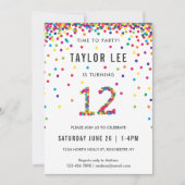 Regenboog 12 jaar oude verjaardag, 12e verjaardag kaart (Voorkant)