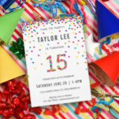 Regenboog 15 jaar oude verjaardag, 15e verjaardag kaart