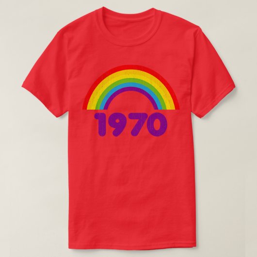 Regenboog 1970 t-shirt (Design voorkant)