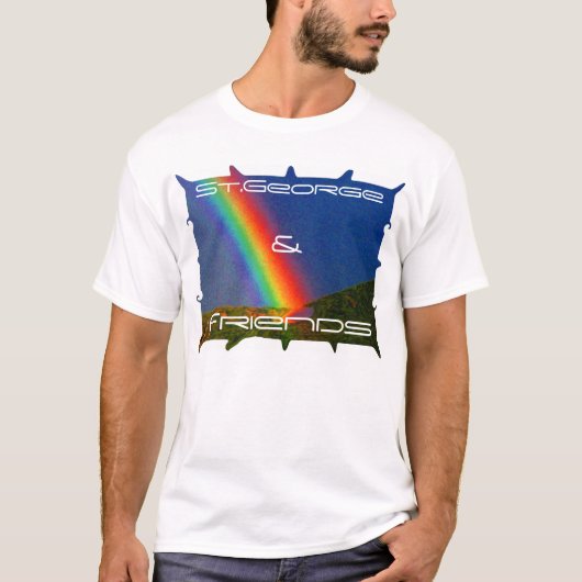 Regenboog 1, St.George, en vrienden T-shirt (Voorkant)