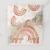 Regenboog 1e verjaardag plaatskaartje (Buitenkant ongevouwen)