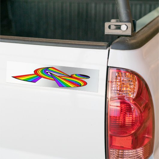 Regenboog # 2 Tattoo Bumpersticker (Op Truck)