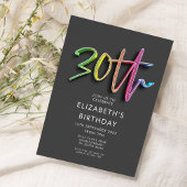 Regenboog 30e verjaardag kaart