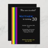 Regenboog 30e verjaardag kaart (Voorkant / Achterkant)