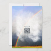 Regenboog 3e verjaardagsfeest uitnodigingskaart kaart (Achterkant)