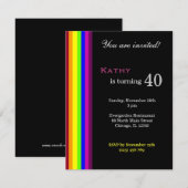 Regenboog 40e verjaardag kaart (Voorkant / Achterkant)