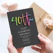 Regenboog 40e verjaardag kaart