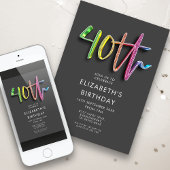 Regenboog 40e verjaardag kaart