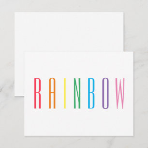 REGENBOOG 4.25x5.5 Platte kaart Notitiekaartje