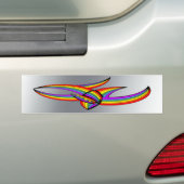 Regenboog # 4 Tattoo Bumpersticker (Op auto)