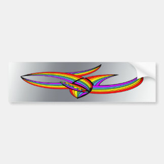 Regenboog # 4 Tattoo Bumpersticker